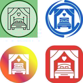 Bed Icon Design vector