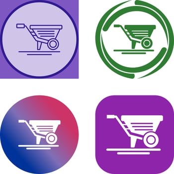 Wheelbarrow Icon Design vector