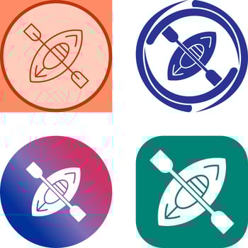 Kayak Icon Design vector