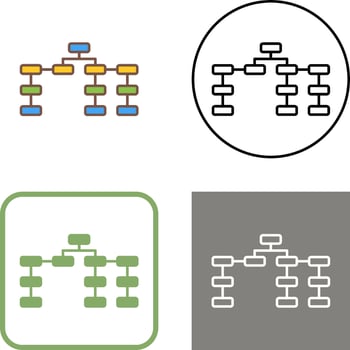 Unique Seo Structure Icon Design vector
