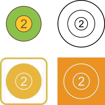 Pool Ball Icon Design vector
