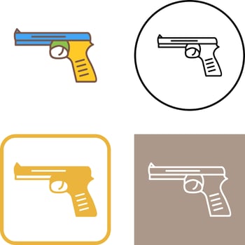 Unique Pistol Icon Design vector