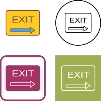 Unique Exit Icon Design vector