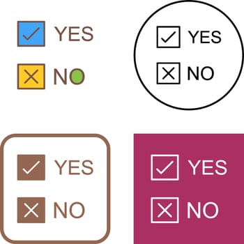 Yes No Option Icon Design vector