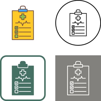 Medical History Icon Design vector