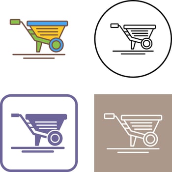 Wheelbarrow Icon Design vector