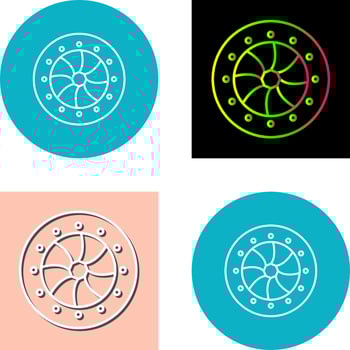 Unique Optical Diaphram Icon Design vector