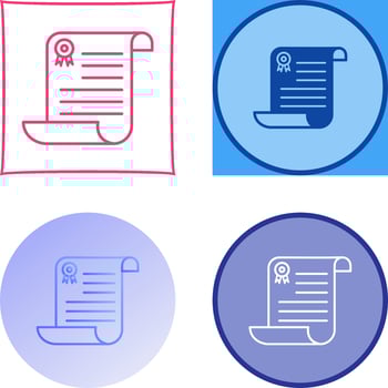 Unique Diploma Icon Design vector