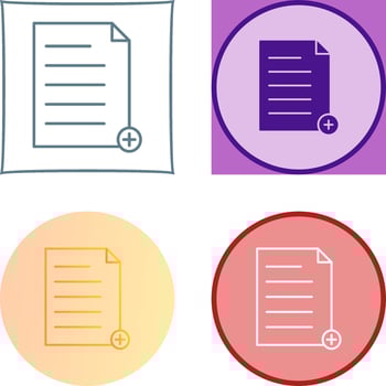 Unique Add File Icon Design vector