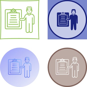 Unique Male Presenter Icon Design vector