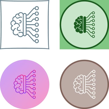 Machine Learning Icon Design vector