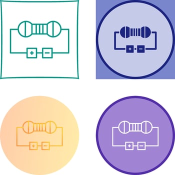 Resistor Icon Design vector