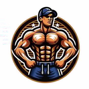 Fitness Bodybuilder design man vector