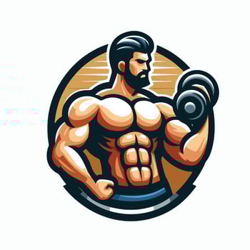 Fitness Bodybuilder design man vector