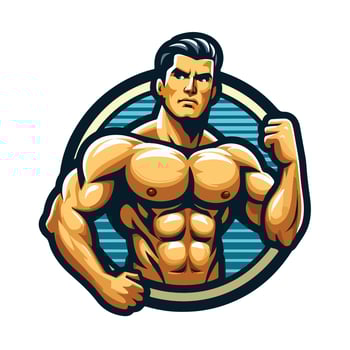 Fitness Bodybuilder design man vector