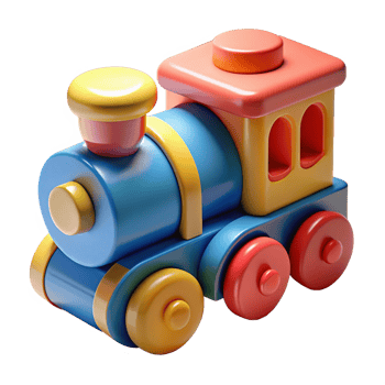 Train Kids Toys 3d Design png