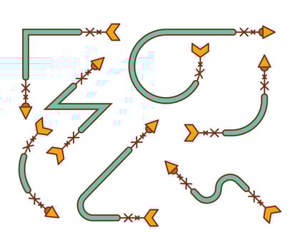decorative arrow symbols set vector