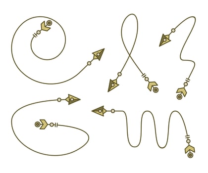 decorative arrow symbols set vector