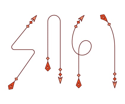 decorative arrows symbols vector