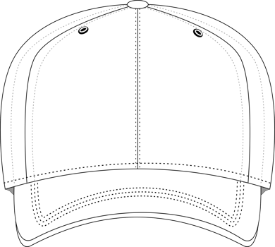Baseball cap mockup front view png