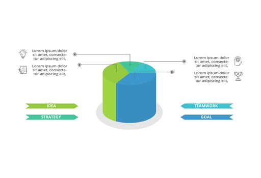 Creative concept for infographic with 4 steps, options, parts or processes. Business data visualization. vector