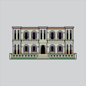 Pixel art illustration Museum. Pixelated Museum. Museum Building pixelated for the pixel art game and icon for website and game. old school retro. vector
