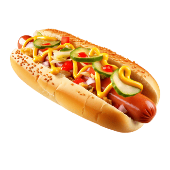 Yummy Hot Dog Cut Out Flavorful Fast Food png
