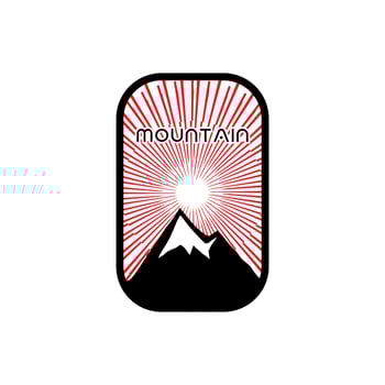 Mountain adventure badge logo graphic illustration on background vector
