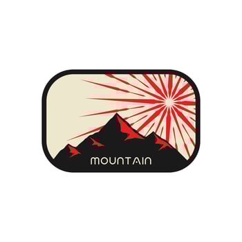 Mountain adventure badge logo graphic illustration on background vector