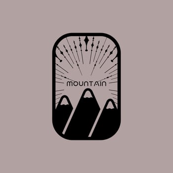 Mountain adventure badge logo graphic illustration on background vector