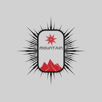 Mountain adventure badge logo graphic illustration on background vector