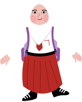 Elementary student character png