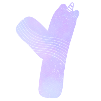 Cute unicorn alphabet watercolor png