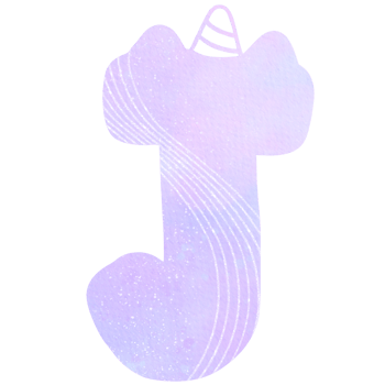 Cute unicorn alphabet watercolor png