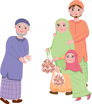 muslim people distribute sacrificial meat on eid al adha png