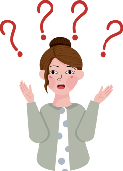Business woman doubt. Girl think about question png