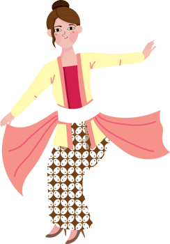 Woman wearing Kebaya png