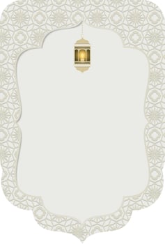 Arabic, Islamic Background with Lantern Blue, Beige, Gold vector
