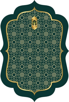 islamic arabic background with lantern. Greeting card, banner decor. vector