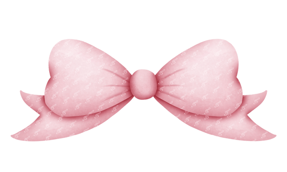 Vintage bows and ribbons in pink color. png