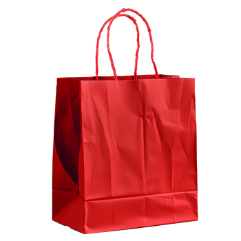 Red paper bag. Paper shopping bag isolated. Zero plastic waste carton shopping bag. Eco friendly substitute to plastic bags png