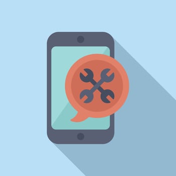 Mobile repair service concept art vector