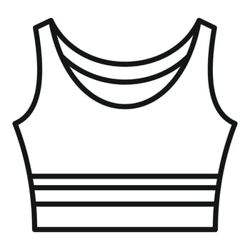 Line art sports bra icon vector