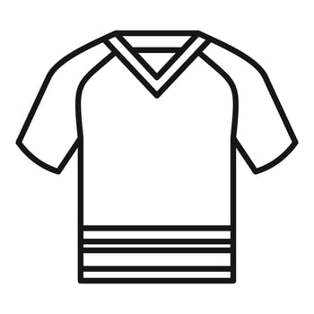 Outline of a casual vneck tshirt vector