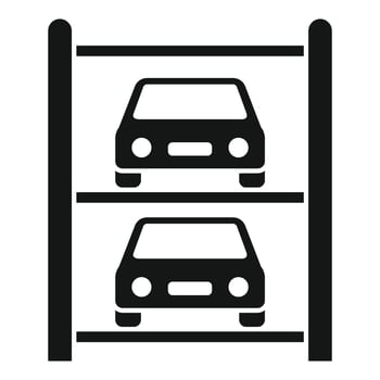 Double car parking icon illustration vector