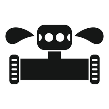 Illustration of windup toy robot icon vector