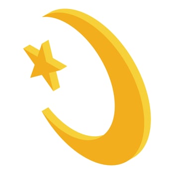 A vibrant illustration of a golden shooting star on a white background vector