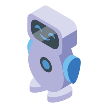 Isometric cartoon space robot illustration vector