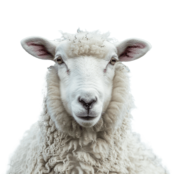Sheep on transparent background png
