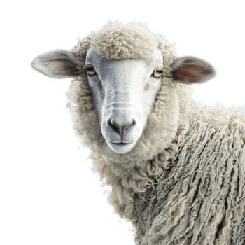 Sheep on transparent background png